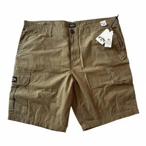 Men’s Billabong Cargo Shorts NWT Size 42 100% Cotton Tan Military